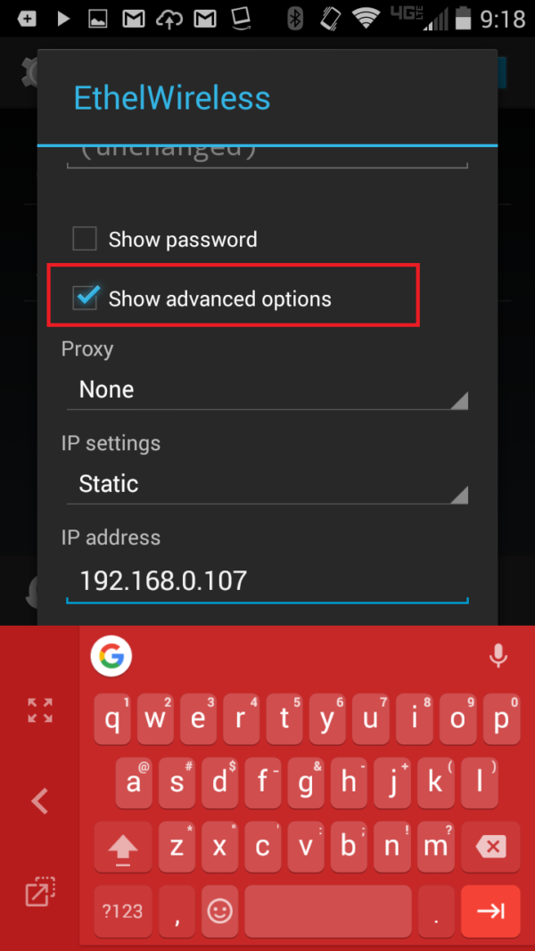 Screenshot CHANGE ANDROID PHONE TO STATIC IP ADDRESS