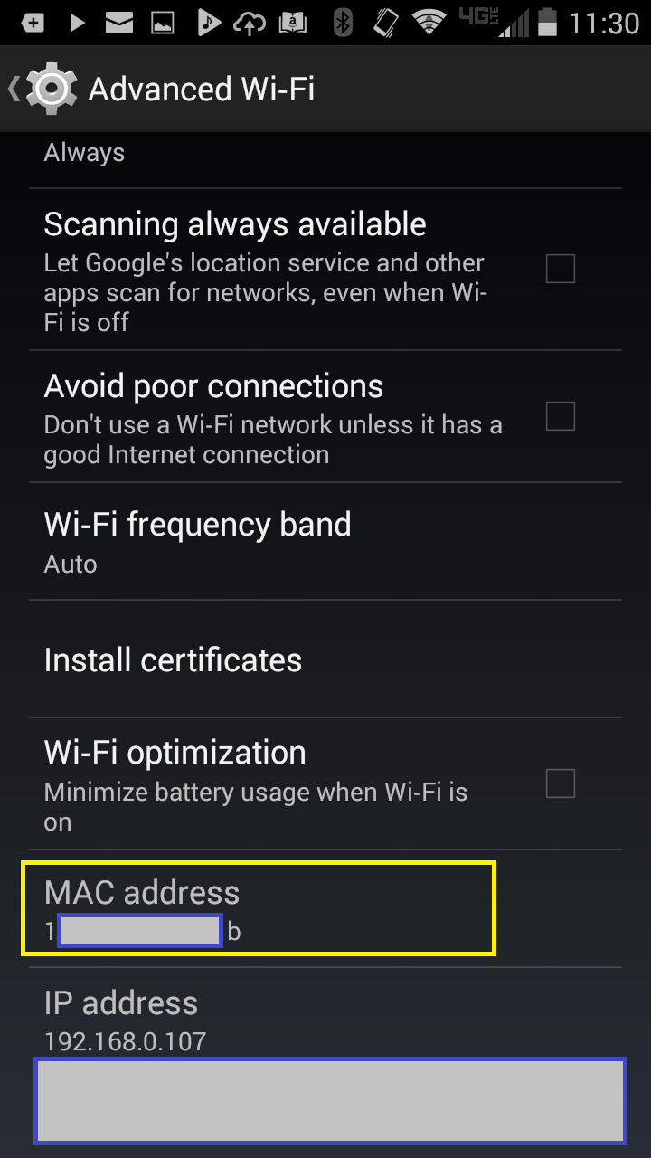 android mac address programmatically