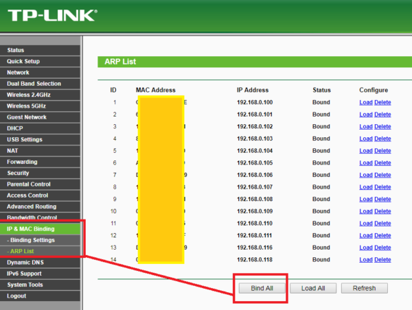 WIFI ROUTER - BIND MAC ADDRESS TO IP TO GET ANDROID PHONE CONNECTED TO INTERNET