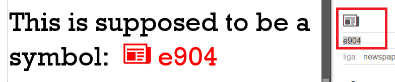 MS Office Word - get your font icon to insert and appear - using unicode key