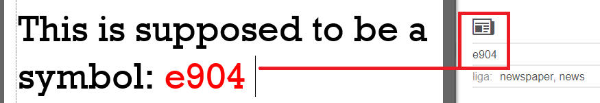 MS Office Word - get your font icon to insert and appear - when typing unicode version does not work