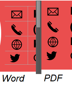 MS Word doc with icon text in tables exporting to PDF correctly--without white backgrounds