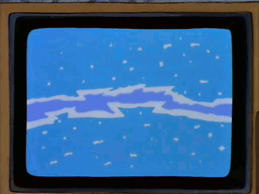 Animation of channel surfing, Ned Flanders' satellite channels are all blocked out.
