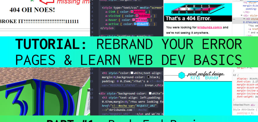 Customize Your Error Pages and Learn Intro Web Development