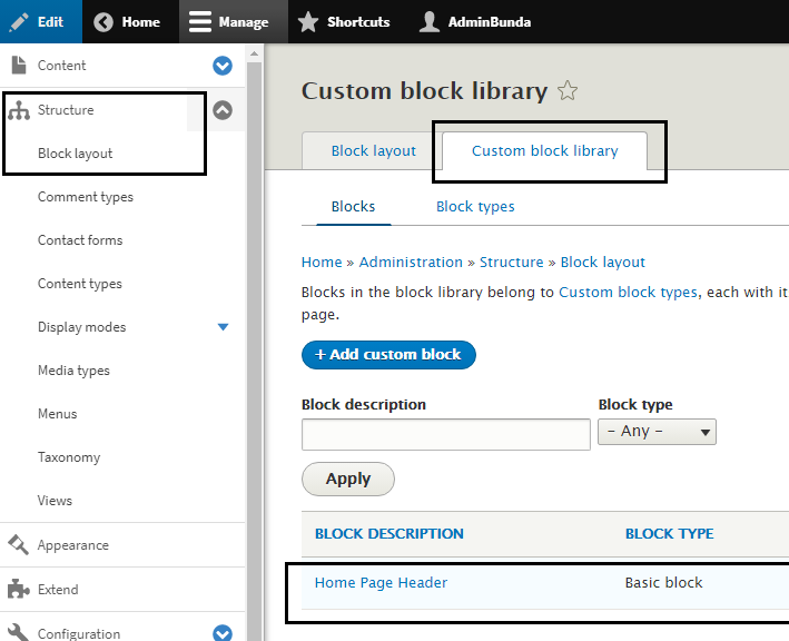 Drupal 8 Custom Block Library