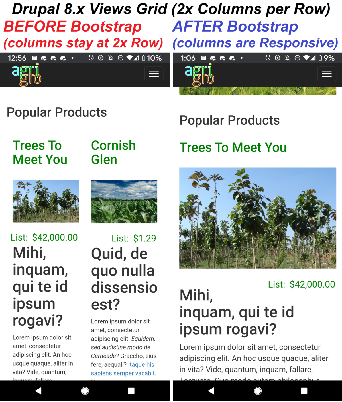 two column responsive layout bootstrap