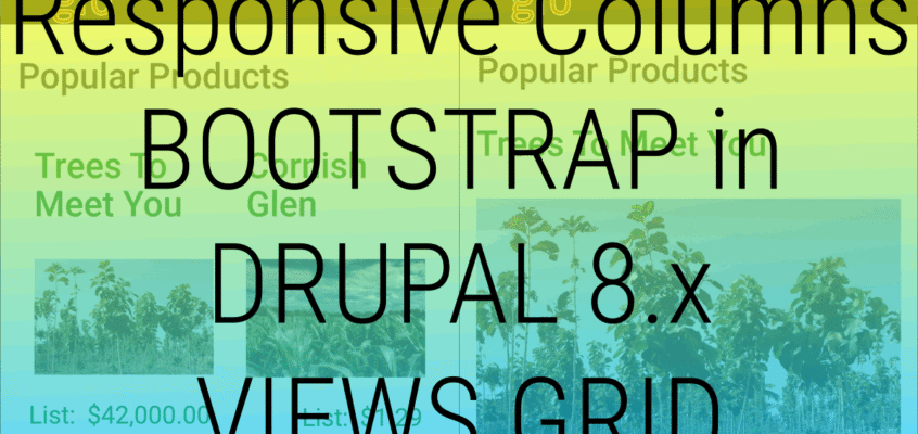 Responsive Columns using Bootstrap Classes in Drupal 8 Views Grid
