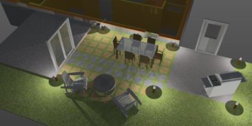3D CAD, DIY, graphic design, Patio, Rendering, SketchUp, Lighting,