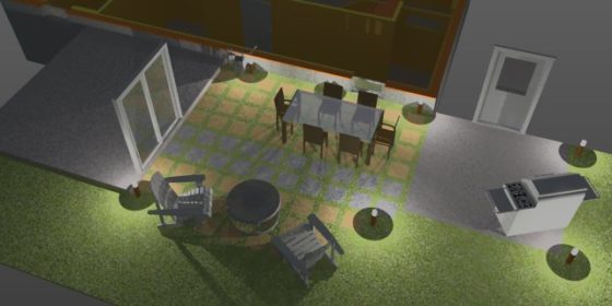 3D CAD, DIY, graphic design, Patio, Rendering, SketchUp, Lighting,