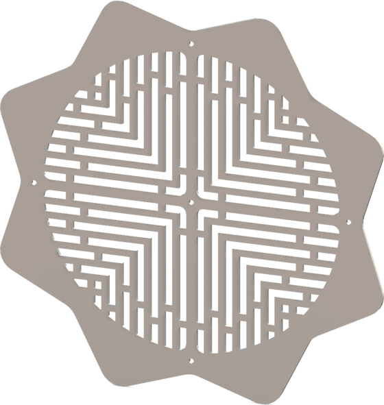 Round Decorative Vent Cover - Custom Design - Arrowhead 1