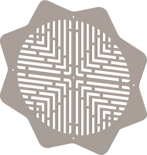 Round Decorative Vent Cover - Custom Design - Arrowhead 2