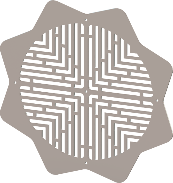 Round Decorative Vent Cover - Custom Design - Arrowhead 3