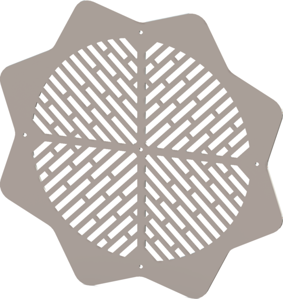 Round Decorative Vent Cover - Custom Design - SunRays