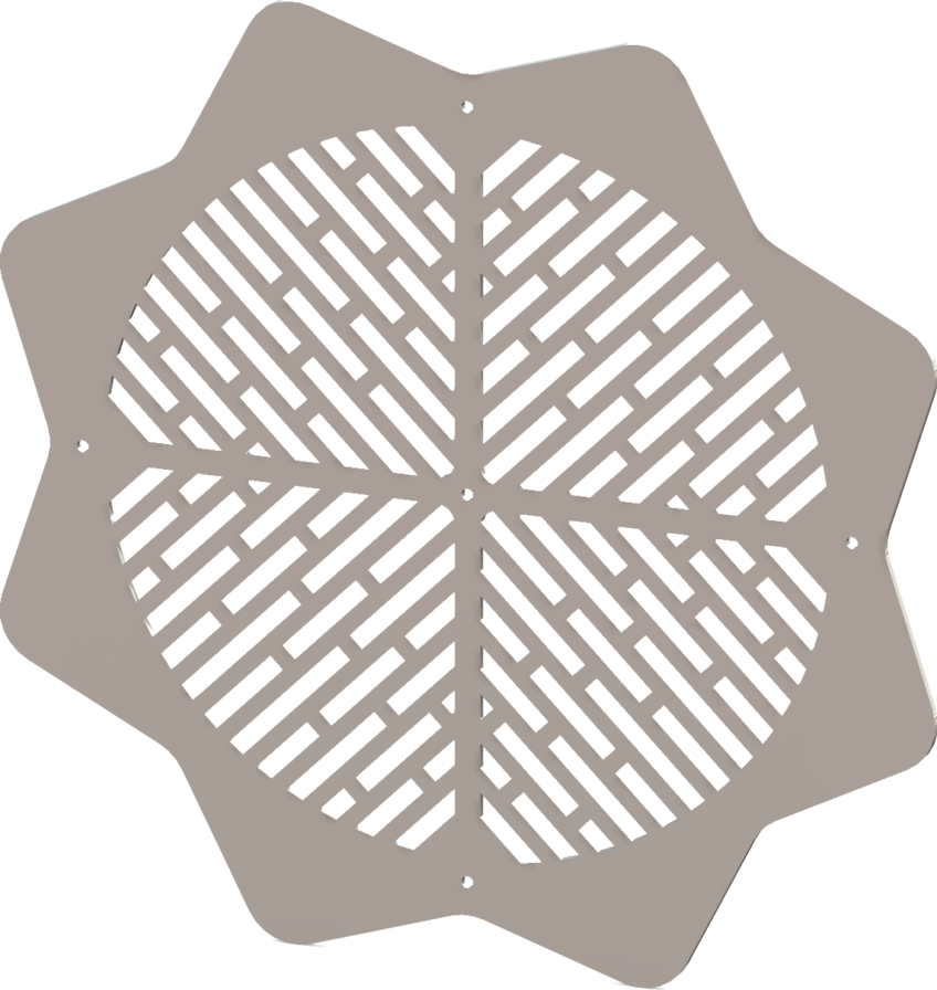 Round Decorative Vent Cover - Custom Design - SunRays
