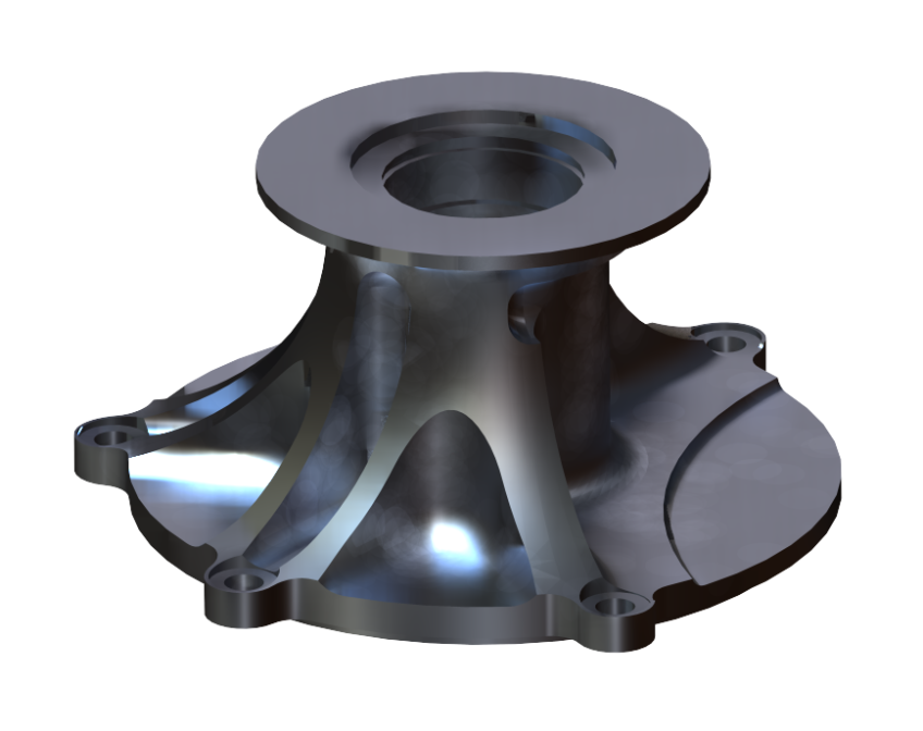 Fuel Pump Mount - Rendering - Aluminum Alloy