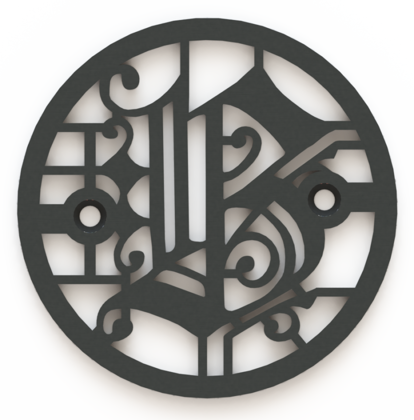 4.25in Custom Decorative Drain Cover Design - 1b2