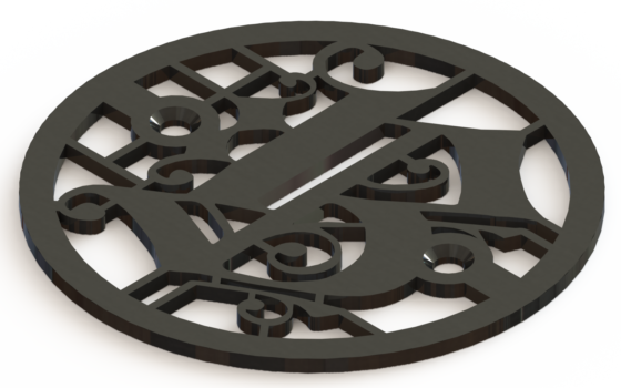 4.25in Custom Decorative Drain Cover Design - 5a1