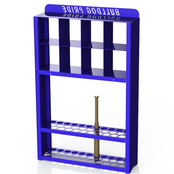 Rendering - Little League Dugout Baseball Bat and Helmet Rack 2 - Before Gussets