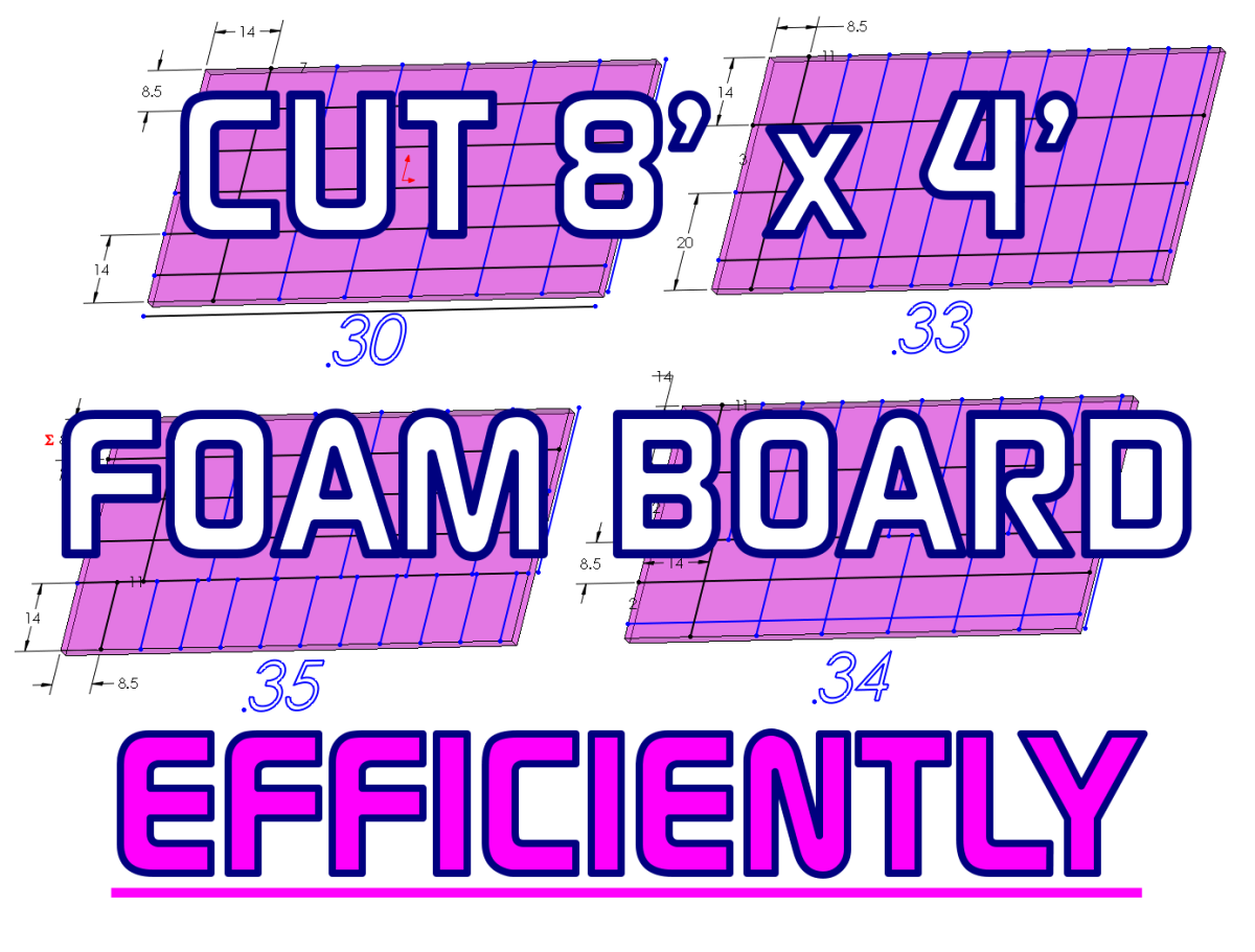 BAND SILL FOAM BOARD INSULATION - MOST EFFICIENT CUT OF 4FT X 8FT SHEET