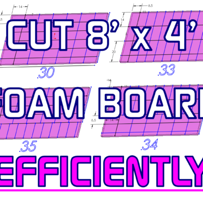 BAND SILL FOAM BOARD INSULATION - MOST EFFICIENT CUT OF 4FT X 8FT SHEET