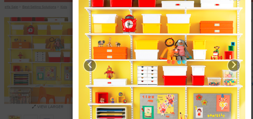 My Wife's first choice: Container Store White Elfa Kids Workstation