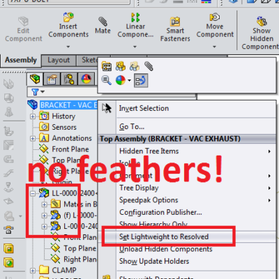 For SolidWorks correctly push Metadata into Composer BOMs