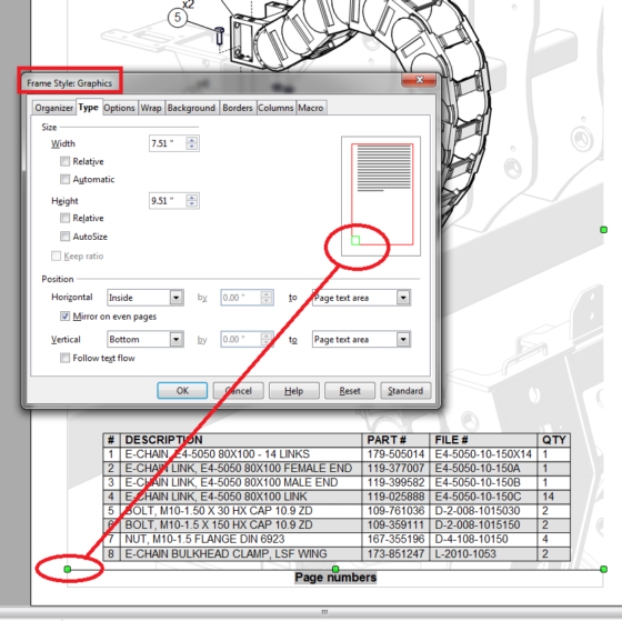 Graphics style in OO Writer auto positions my Composer SVG artwork on page