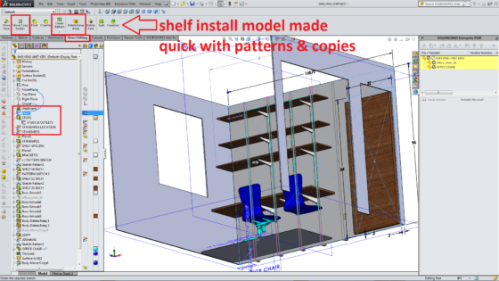 Model planning made quick with sketch-driven patterns, copied and deleted bodies