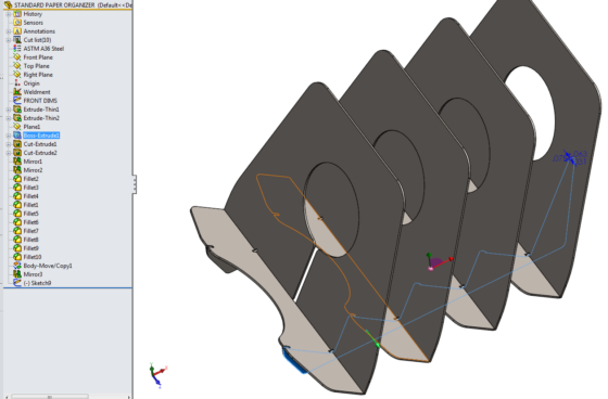 PAPER ORGANIZER DESIGN - CLIPS INTO HEAVY DUTY STANDARDS