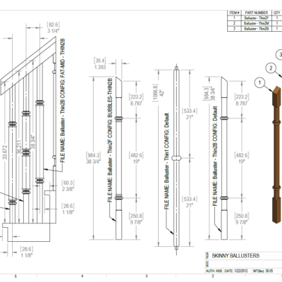 PRINT-BRONZE BALUSTERS - STYLE CHOICE GUIDE