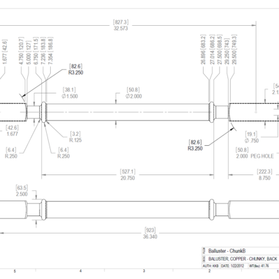 PRINT-COPPER BALUSTER LATHE MACHINING REFERENCE 1