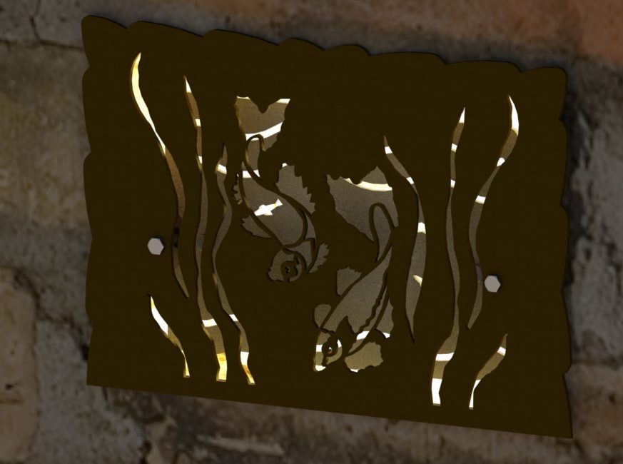 DECORATIVE KOI HARDSCAPE LIGHT SCREEN RENDER 1