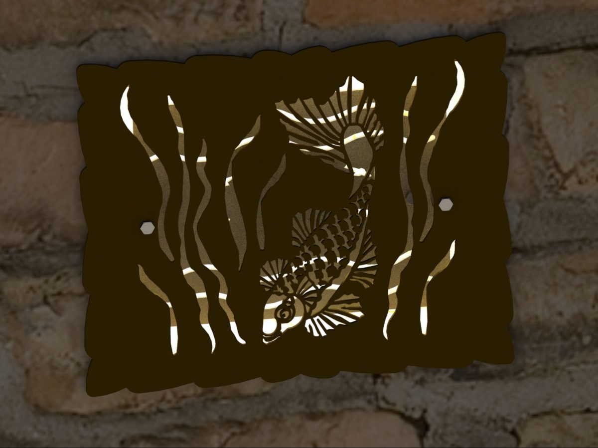 DECORATIVE KOI HARDSCAPE LIGHT SCREEN RENDER 2