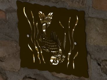 DECORATIVE KOI HARDSCAPE LIGHT SCREEN RENDER 3