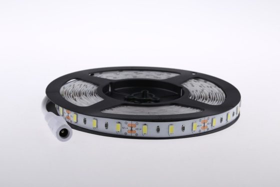 LED strip roll with barrel connector end - 5 meters reel