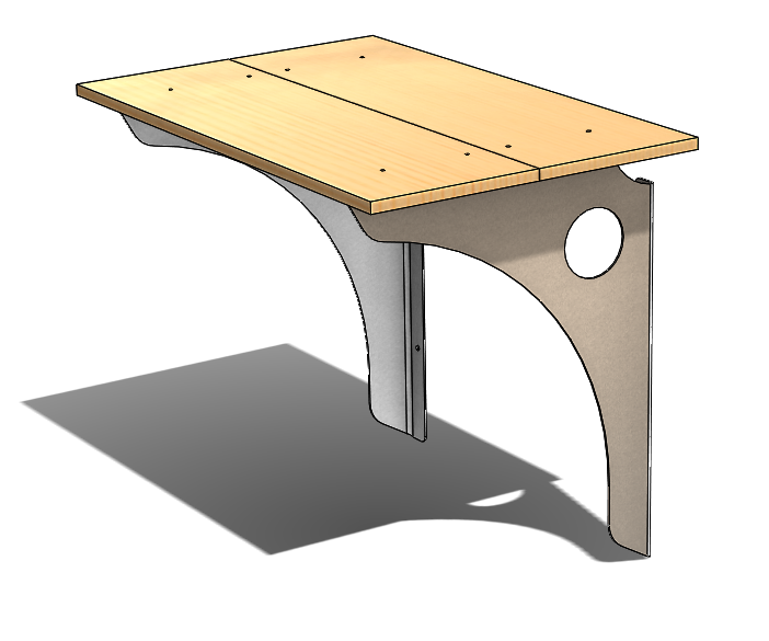 Stand Up Wall Mounted Desk Bracket 1