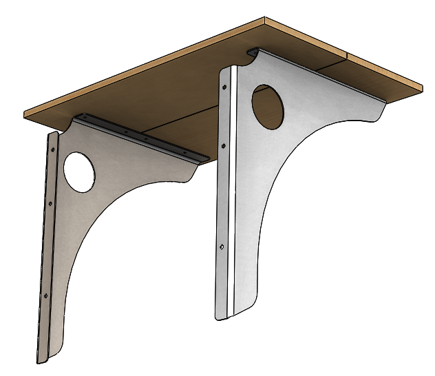 Stand Up Wall Mounted Desk Bracket 2