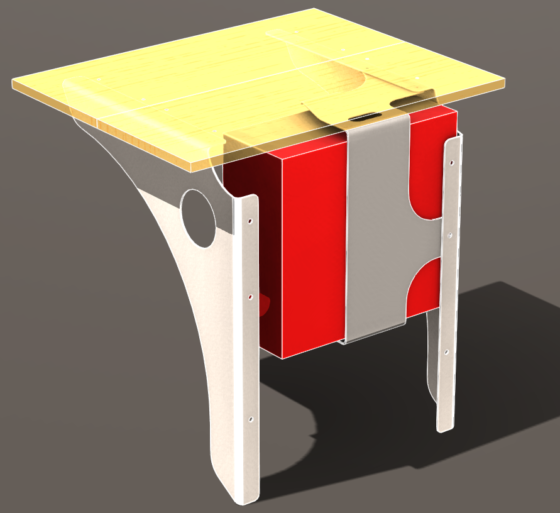Stand Up Wall Mounted Desk Bracket 3