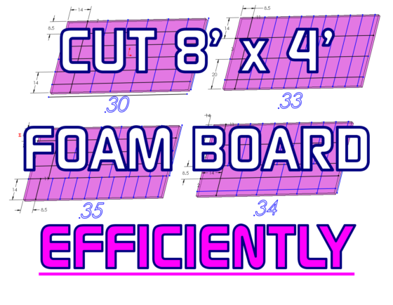 BAND SILL FOAM BOARD INSULATION - MOST EFFICIENT CUT OF 4FT X 8FT SHEET