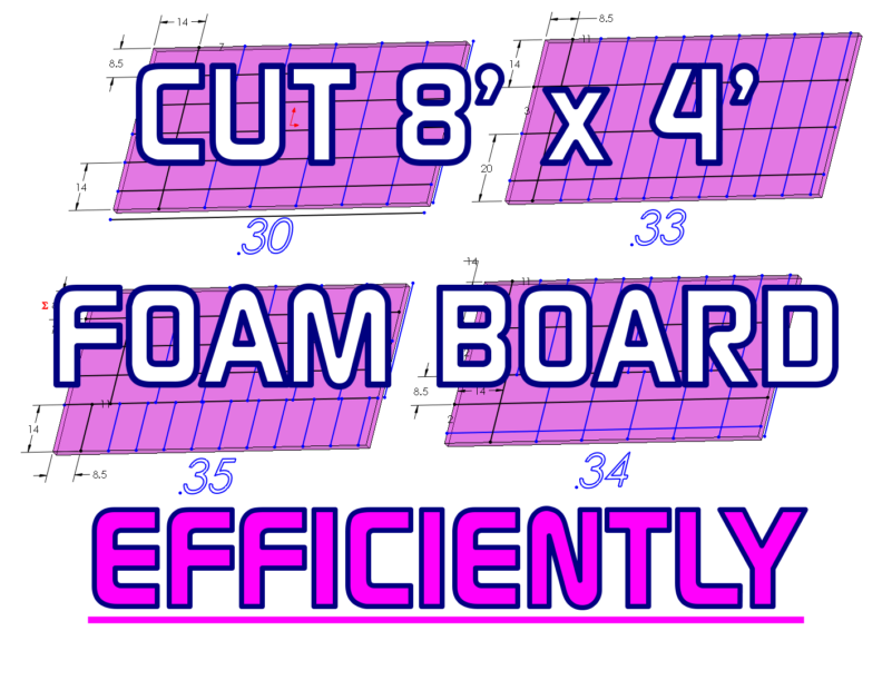 BAND SILL FOAM BOARD INSULATION - MOST EFFICIENT CUT OF 4FT X 8FT SHEET