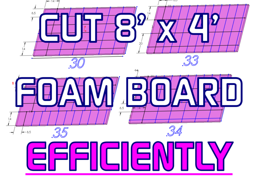 BAND SILL FOAM BOARD INSULATION - MOST EFFICIENT CUT OF 4FT X 8FT SHEET