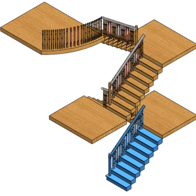 COPPER BRONZE STAIRCASE BALUSTERS CAD