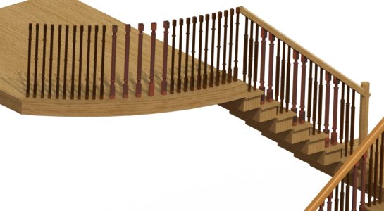 COPPER BRONZE STAIRCASE BALUSTERS RENDER 1