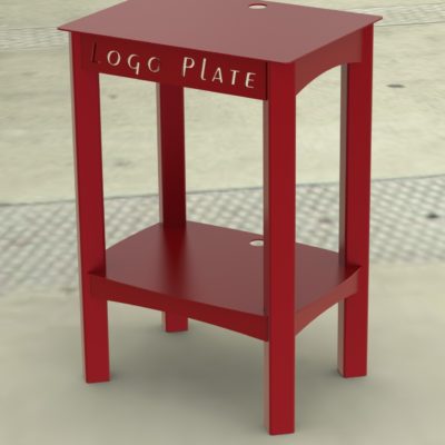 POPCORN MAKER STAND RENDER 1D -- RED PAINTED