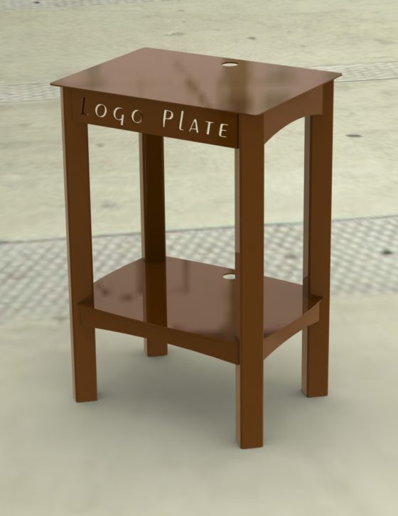POPCORN MAKER STAND RENDER 1E -- SIENNA PAINT