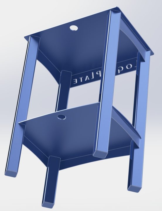 POPCORN MAKER STAND RENDER 1F -- CARTOON OUTLINE