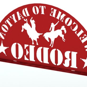 RENDER - DAYTON RODEO WELDED SIGN ASSEMBLY 95IN REAR 2
