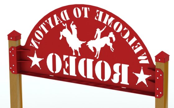 RENDER - DAYTON RODEO WELDED SIGN ASSEMBLY 95IN REAR 2