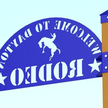 RENDER - DAYTON RODEO WELDED SIGN ASSEMBLY REAR 4