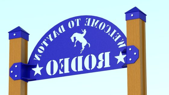 RENDER - DAYTON RODEO WELDED SIGN ASSEMBLY REAR 4